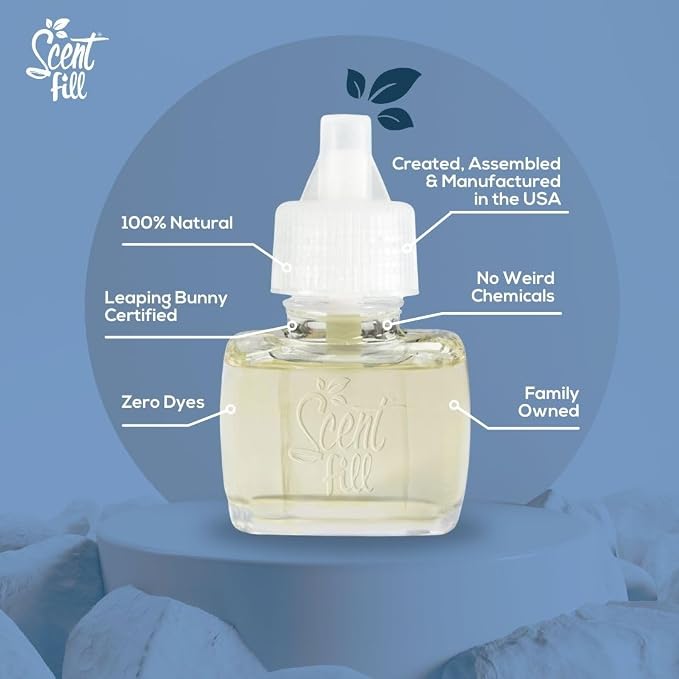 Scent Fill 100% Natural Juniper Woods Plug in Air Freshener, Scented Oil Refills, 3 Refills