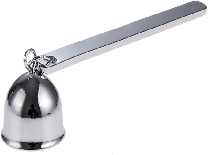MUXSAM 1-Pack Stainless Steel Candle Extinguisher with Bell-Shaped Snuffers - Accessory Tools for Candle Lovers (Silver)