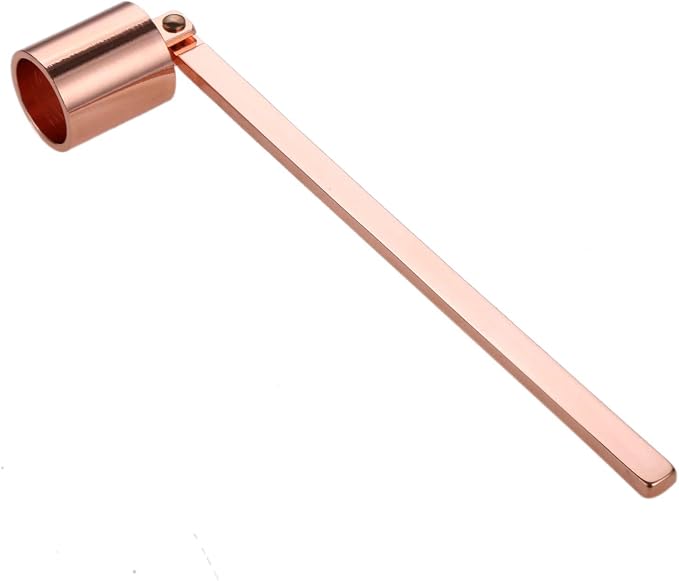 MUXSAM 1Pc 7.5x0.9in Candle Extinguisher Snuffer Candlesnuffers with Long Handle & Straight Tube for Tea Light Candles Wedding Altar Fireplace Church Wedding Candle Fire Extinguishing(Rose Gold.)