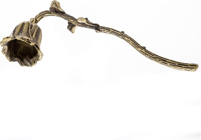 Handmade Enamel Candle Snuffer Metal Candle Extinguisher,Vintage Decorative Candle Wick Flame Extinguish Cover Tool,Candle Accessory Gift (Bronze)