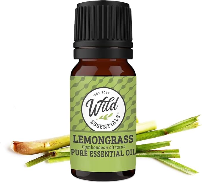 Wild Essentials Lemongrass 100% Pure Essential Oil - 10ml, All Natural, No additives
