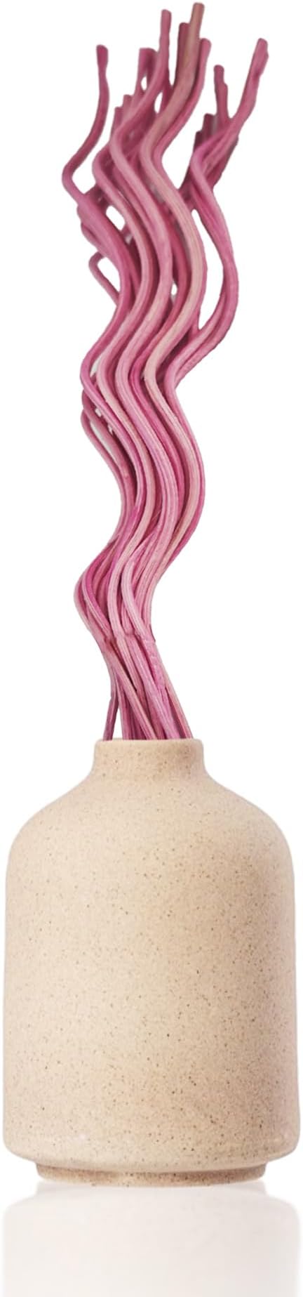 20PCS 11 inch Wavy Reed Diffuser Sticks, Rattan Fragrance Refill Sticks for Home and Office Aromatherapy (Pink)