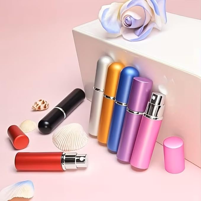 4 Pcs Refillable Perfume Atomizer, Travel Perfume Bottle Refillable and Leak-Proof, Portable Empty Cologne Atomizer, Mini Refillable Perfume Bottle for Pocket, Easy to Refill Decant Sprayer (10 ml)