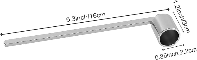 3 PCS 6.3 Inch Candle Snuffer, Silver Stainless Steel Candle Extinguisher with Long Handle and Straight Tube, Candlesnuffers Extinguish Candle Wicks for Tea Light Candles