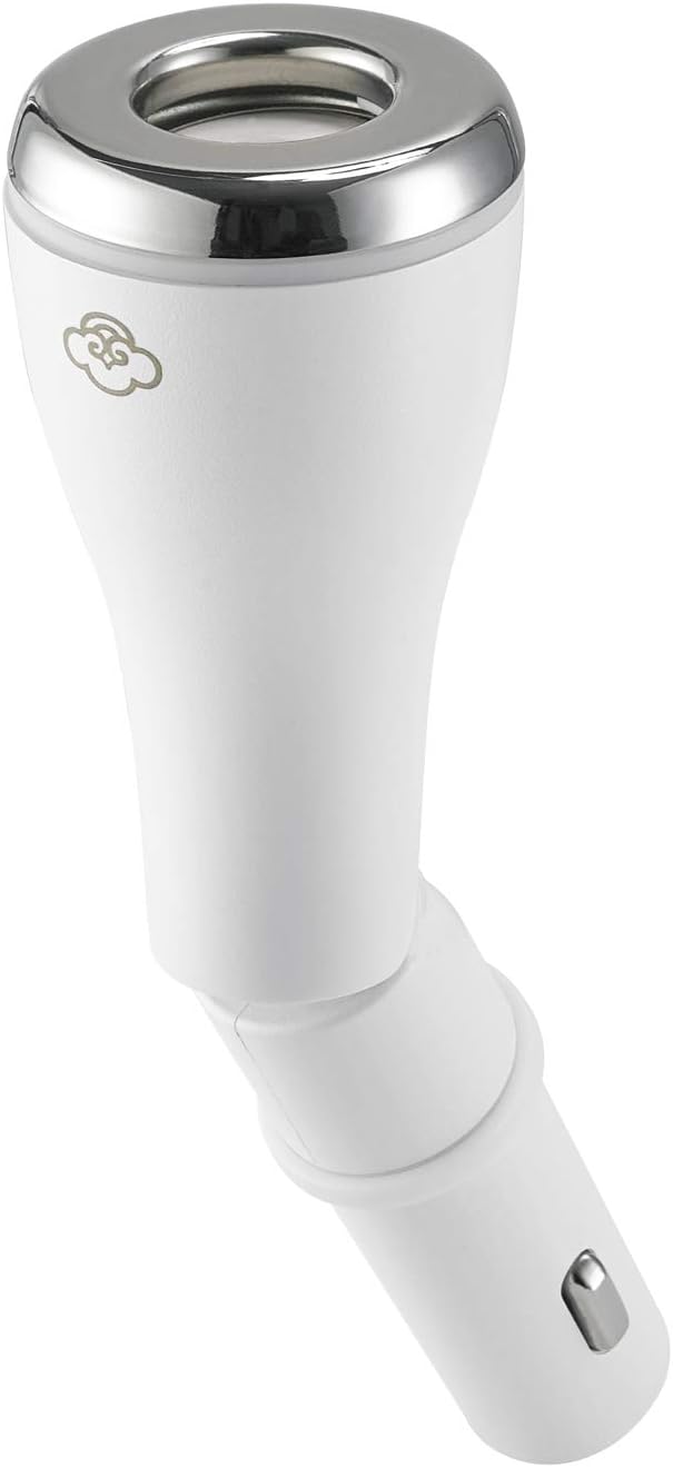 Serene House Knight Gift Set – Portable Aromatherapy Essential Oil Scent Diffuser – Works on 12V Outlet or USB – Up to 1 Month of Calming Fragrance with Each Ceramic Disc – White