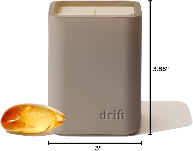 Drift Amber Scented Candle - Home Decor - Fragrance Oil Candle - 60 Day Burn Time - 10.5 oz