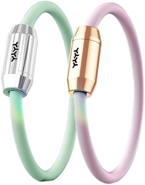 2-in-1 Aromatherapy Hair Tie & Bracelet — Essential Oil Diffuser with Refillable Brass Locket, 10 Cotton Wicks, Calming Relaxation Accessory for Office, Yoga & Evening Calm, Wellness Gift for Women (Multi-color Styles)