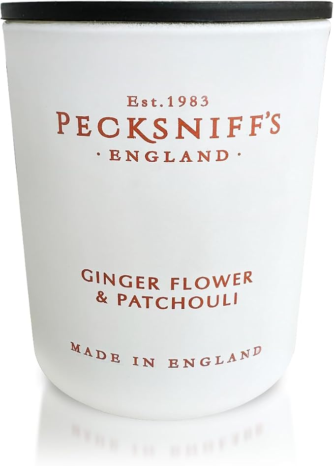 Pecksniff's Ginger Flower & Patchouli Luxury Scented Candle | 1 Wick, 100 g/3.5 oz