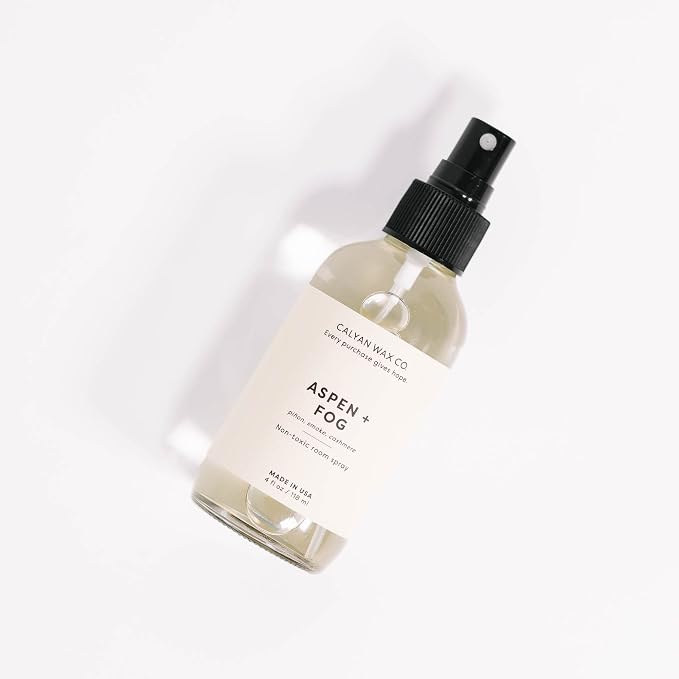 Calyan Wax Co. Aspen & Fog Room Spray - Clean Air Freshener - Natural Room Deodorizer - Air Freshener Spray for Home - 4 fl oz