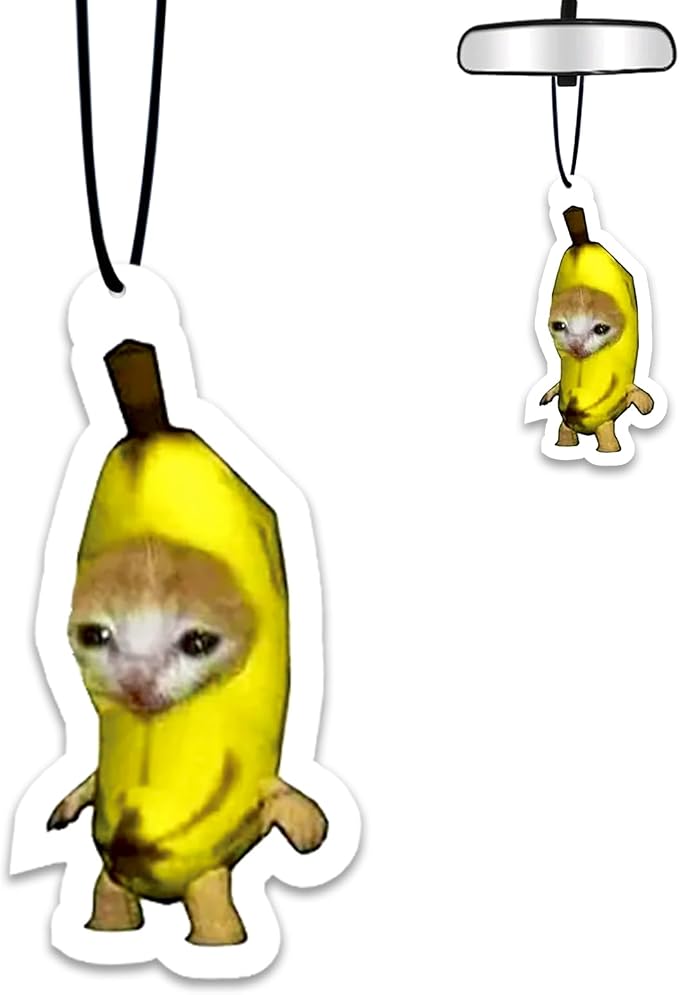 1PCS Car Air Fresheners,Banana Car Air Fresheners for Cute Mirror Freshener Mirror Scented Hanging Cute Car Accessories Decor Interior Home,Banana Gifts for Women Men Friends Wife