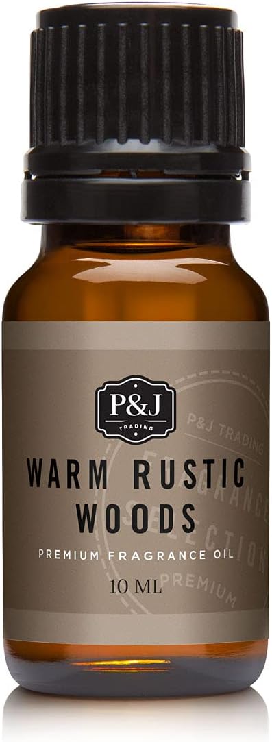 P&J Trading Fragrance Oil for Diffusers for Home - Warm Rustic Woods 10ml Fragrance Scents for Candle Making - Soap Making Supplies & Car Diffuser Scents
