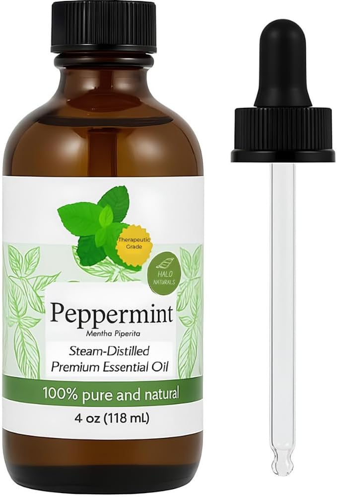 Steam Distilled Peppermint Essential Oil - Premium Hair Growth Oil for Scalp Stimulation & Refreshing Aroma - Essential Oil Supports Healthy Hair, Skin & Mental Clarity - 4oz