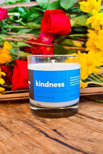 YES YOU CANDLE - Kindness, Inspirational 8oz Highly-Scented Soy Candle, Made in USA, Great Message, Pure Essential Oils, Aromatherapy, 100% Pure, Bergamot & Eucalyptus