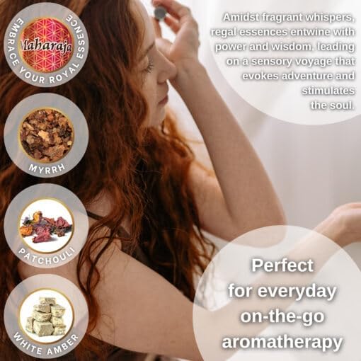Ancient Essence Maharaja Roll On Essential Oil a Delicate Patchouli Blended with Myrrh and Amber Adorn Yourself with Confidence Self Care Luxury (1/3 FL OZ)