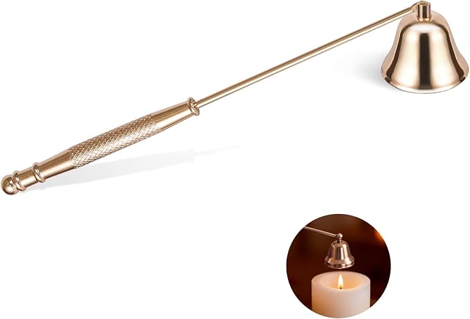 6 Pack Gold Candle Snuffer,Candle Snuffer Vintage,Candle Wick Trimmer(8.3 Inch)