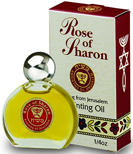 Ein Gedi Rose of Sharon Anointing Oil For Prayer 7.5 ml / 0.25 fl.oz., From The Land Of The Bible
