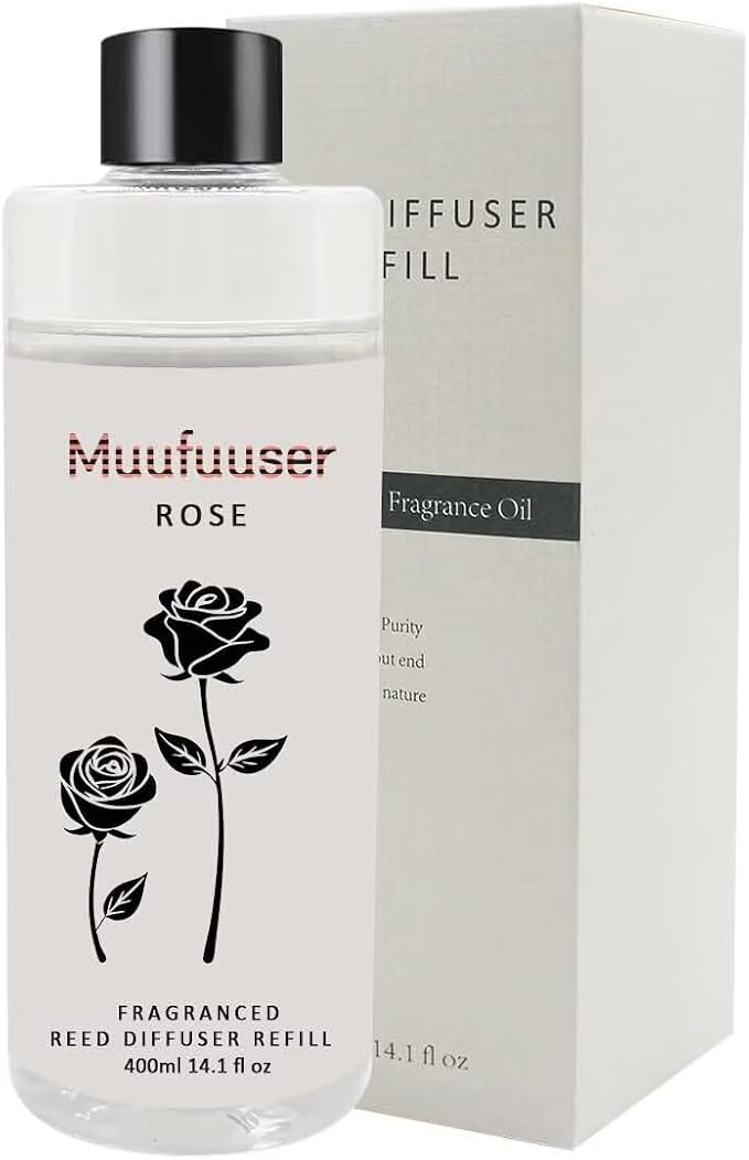 Reed Diffuser Refill 400ml, Scented Oil Refill for Home Fragrance, Long-Lasting Aromatherapy Oils for Reed Diffuser Sticks, Clean Formula with Premium Fragrance Oils, 13.5 Fl Oz (24 Scents
