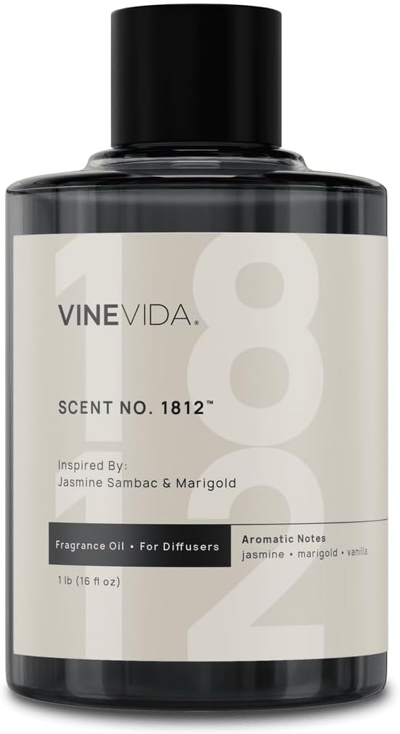 VINEVIDA [16 Oz] Inspired by: Jasmine Sambac & Marigold; Diffuser Oil Refill | Premium Scent Diffuser Oil for Home | Non-Toxic Fragrance