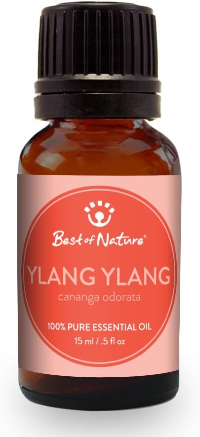 Ylang Ylang Essential Oil for Diffuser Aromatherapy – Best of Nature 100% Pure Undiluted Oils for DIY, Home Fragrance, and Topical Use