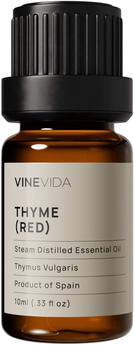VINEVIDA Red Thyme Essential Oil 10 mL - Undiluted Candle Scent DIY Scents for Candlemaking Soap Making Safe Skin, 1.33 Ounces