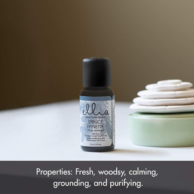 Ellia Spruce Diffuser Essential Oil | 15ml, 100% Pure, Therapeutic Grade