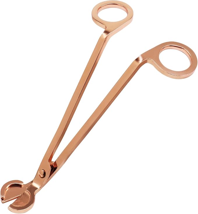 Candle Wick Trimmer, Stainless Steel Candle Wick Clipper Wick Cutter Scissor, Rose Gold