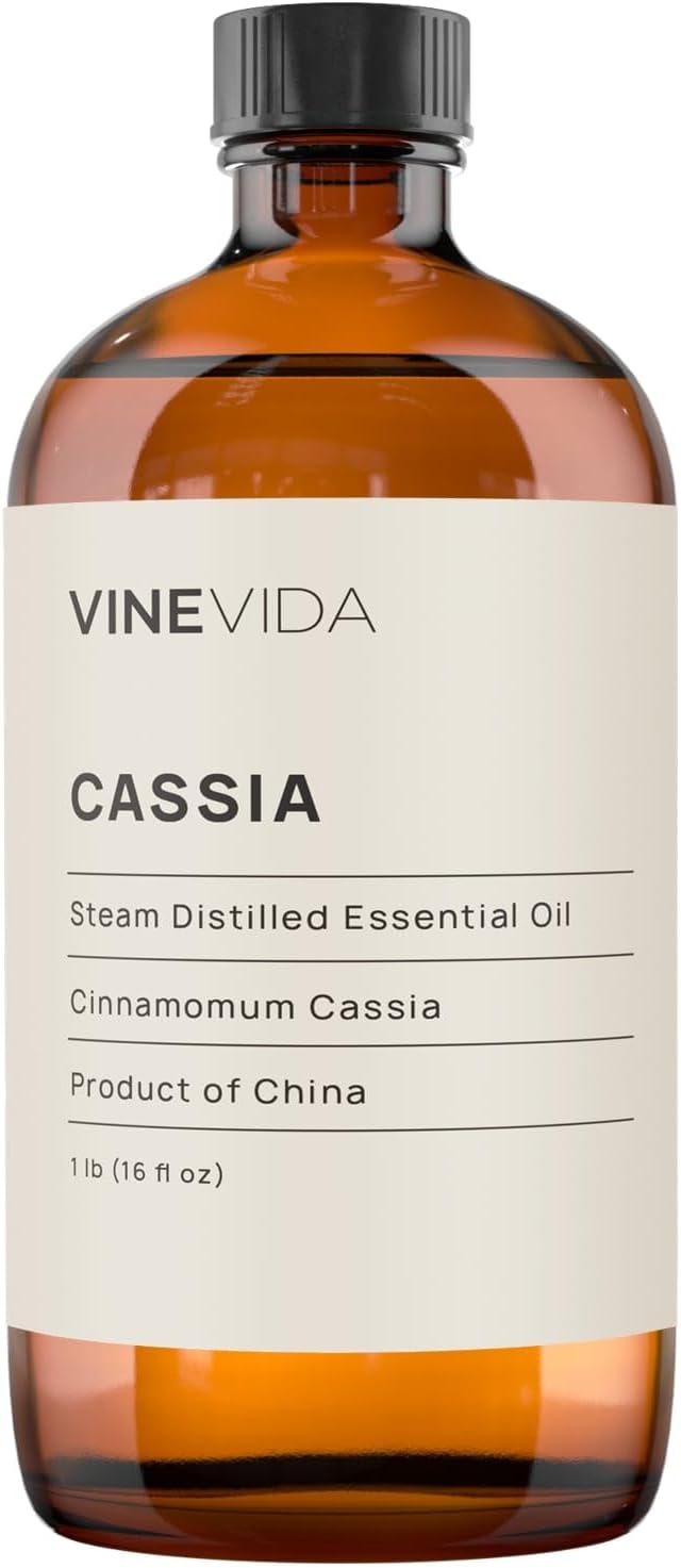 VINEVIDA [16oz] Cassia Essential Oil 16 oz - Bulk Essential Oil for Soap Making and Candle Making