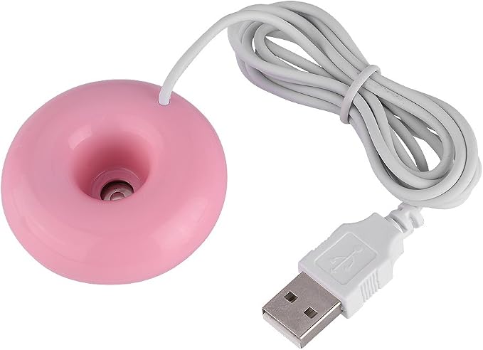 Mini Doughnut-Shaped humidifier, Portable USB powered Spray Humidifier, Atomization Spray Humidifier Floats on The Water for Home Bedroom Office Car,outdoor air freshener, diffuser