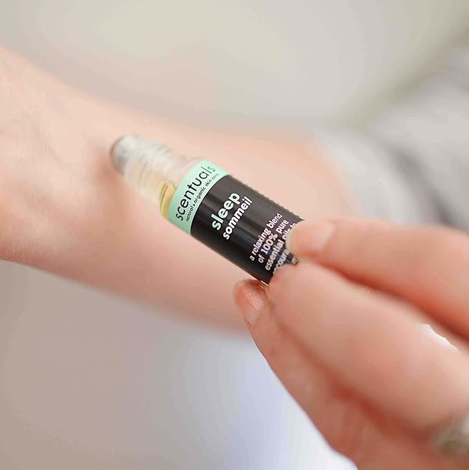 Essential Oil Blend Roll On Sleep: Ylang Ylang, Lavender Oil Jasmin Essential Oils for Relaxation, 100% Pure, Calming Effects & Promotes Relaxation, Aromatherapy, Anti Stress Oil (9 ml | 0.3 oz)