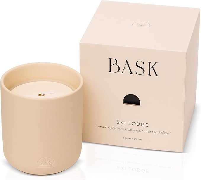 Relaxing Candles for Home by BASK - Scented Candles - Winter Candles - Gifts for Women and Men - Scent: Ski Lodge