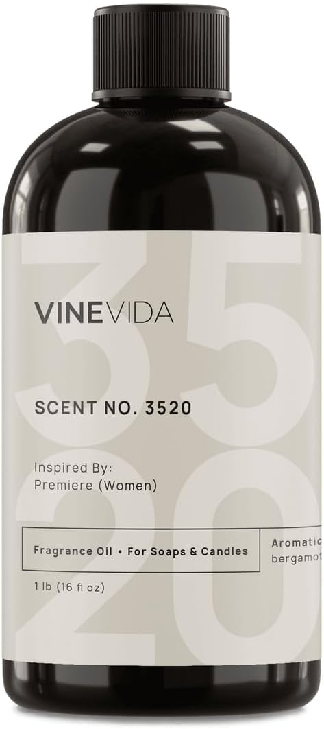 VINEVIDA Scent NO. 3520 Fragrance Oil - 16oz (1lb) - Inspired by: Premiere (Women) Fragrance Oil for Candle Making - Made in USA Candle Scents Scents for Soap Making