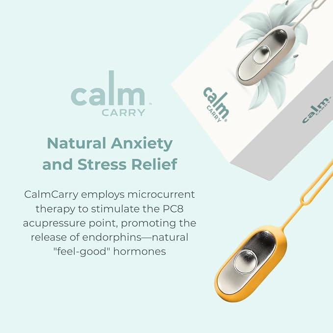 Glowco CalmCarry Sleep Aid Device – Handheld Microcurrent Relaxation Tool, Supports Calm, Focus & Gentle Relief, USB Rechargeable, Portable Wellness Device for Adults & Kids | Orange Calm Carry