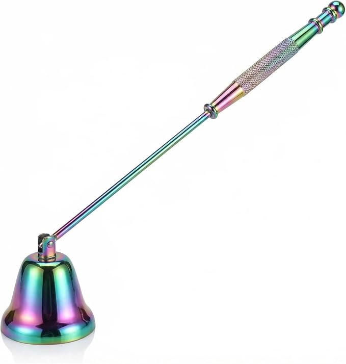 Candle Snuffer, Candlesnuffers Wick Snuffer Candle Accessory, Stainless Steel Wick Flame Extinguisher for Putting Out Candle Flame Safely (Colorful Candle Snuffer B)