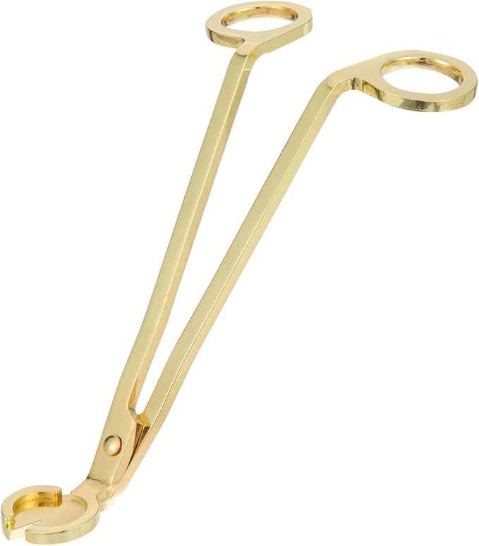 3 in 1 Candle Accessory Set,Large Candle Wick Trimmer Snuffer Extinguisher Dipper Hook with Long Handle,Stainless Steel Candle Wick Scissor Cutter Clipper Kit Gift (3 Pcs Gold Set)
