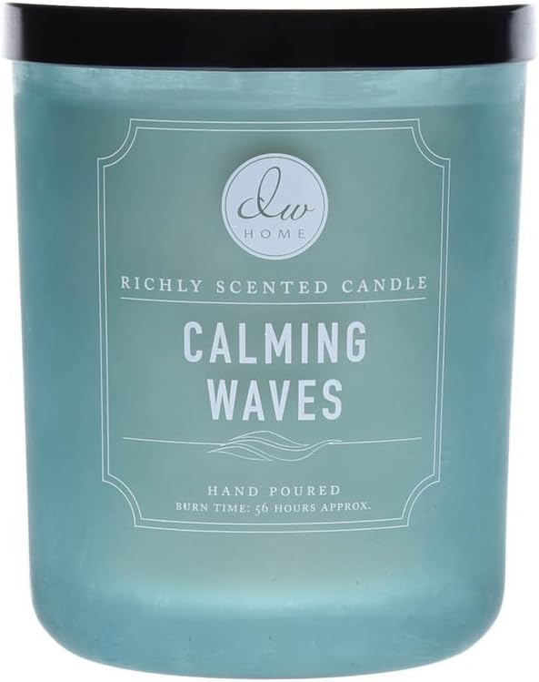 DW Home Decoware Richly Scented Candle Large Double wick 15oz --- Calming Waves