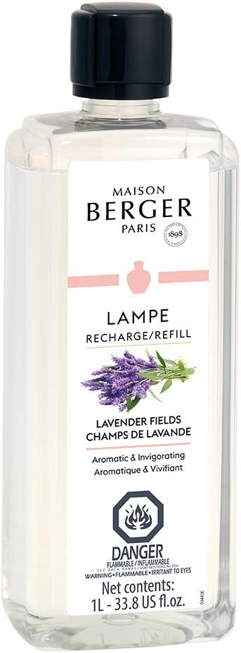 MAISON BERGER Lampe Berger Refill, 1 L, Lavender Fields | Catalytic Lamp Fragrance Refill, Helps Neutralize Odors, ~160 h Fragrance Diffusion, Made in France