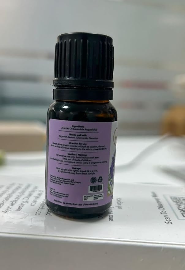 My ACE Lavender Essential Oil 0.33 Fl Oz - Pure & Natural - Premium Grade for Aromatherapy, Diffuser, Skin, Hair, Massage, Candle & Soap Making, Home - Glass Bottle with Dropper - Long Lasting Scent
