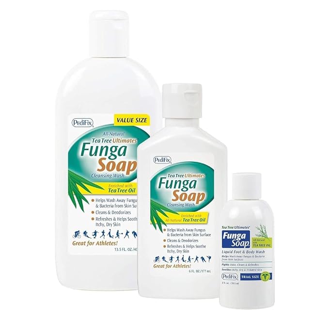 Pedifix FungaSoap® Tea Tree Oil Foot & Body Wash – 2 oz (Travel Size) – Small Bottle for Itchy Skin, Odor & Fungus Care – Perfect for On-the-Go Use – Same Formula as Larger Sizes