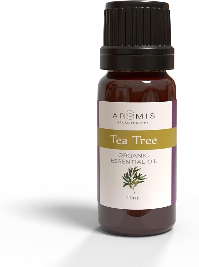ArOmis Organic Tea Tree Essential Oil - 100% Pure Therapeutic Grade - Undiluted, Premium Oil - 150 Micron Filtered, Perfect for Aromatherapy Diffusers (10ml / .34 fl oz)