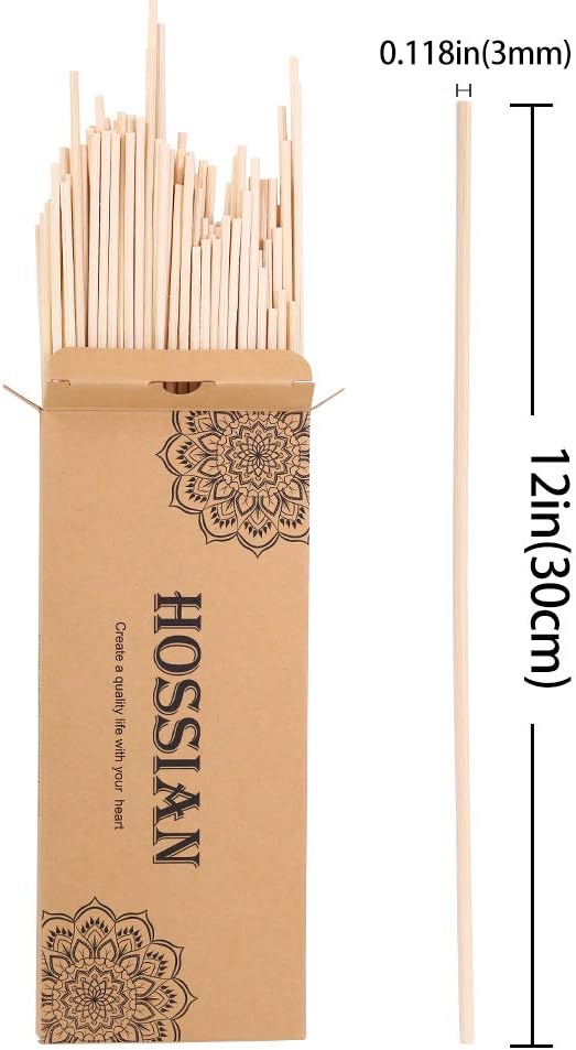 HOSSIAN 12 Inch Reed Diffuser Sticks,-Diffuser Sticks-Reed Diffuser- Reed Sticks Aroma Diffuser Sticks for Aroma Fragrance(60 PCS)