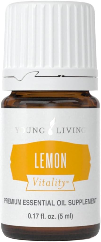 Young Living Lemon Vitality Essential Oil | 5 ml | Bright Citrus Flavor for Cooking, Baking & Beverages | Culinary Essential Oil for Tea, Desserts & Recipes | Seed to Seal Quality