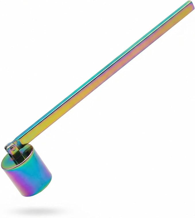 Candle Snuffer, Candlesnuffers Wick Snuffer Candle Accessory, Stainless Steel Wick Flame Extinguisher for Putting Out Candle Flame Safely (Colorful Candle Snuffer A)