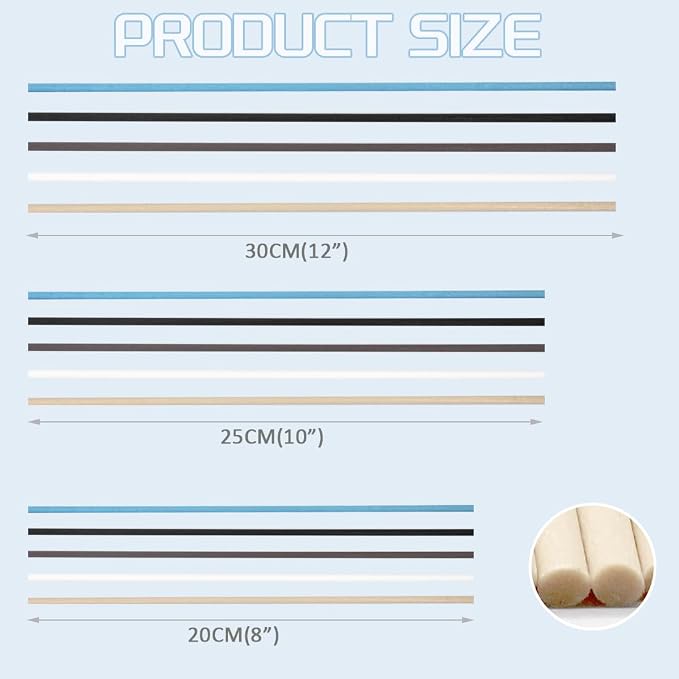 Reed Diffuser Sticks - 3mm Rattan Fiber Sticks for Essential Oil Aroma Diffuser, Long-Lasting Aroma Diffuser Replacement Sticks (100 Count), Black