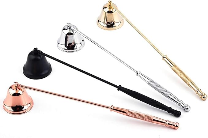 Metal Candle Snuffer with Extra Long Handle and Candle Wick Snuffers and Sleeves Accessories for Home Decor