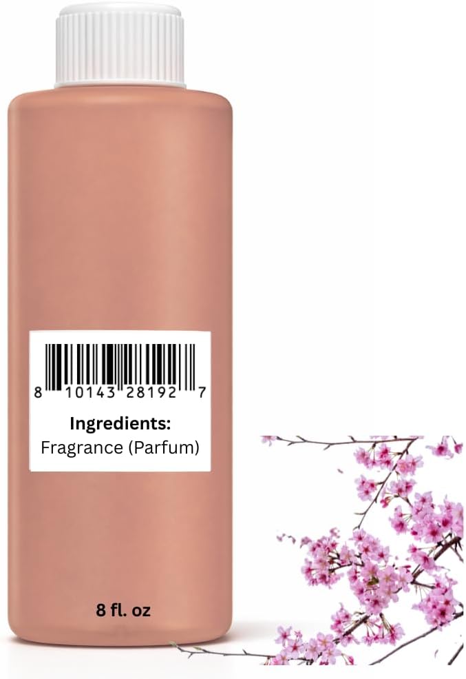 Aroma Depot 8 fl oz Japanese Cherry Blossom Fragrance Oil – Scent for Candle Making, Soap Making, Wax Melts, Diffusers, Body Oil Blends & Incense (240ml)