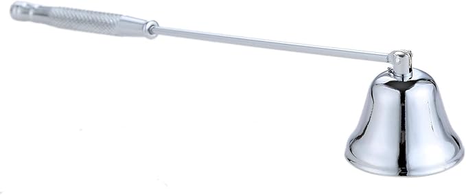 MUXSAM Candle Snuffer with Long Handle, Candlesnuffers Wick Snuffer Candle Accessory, 1-Pack Stainless Steel Wick Flame Snuffer for Putting Out Extinguish Candles Flame Safely(Silver)