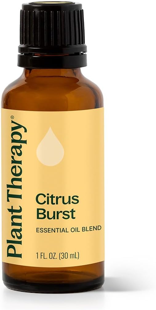 Plant Therapy Citrus Burst Essential Oil Blend, 30 mL (1 oz), Made with 100% Pure Essential Oils, Uplifting and Bright Scent, Great for Essential Oil Diffusers