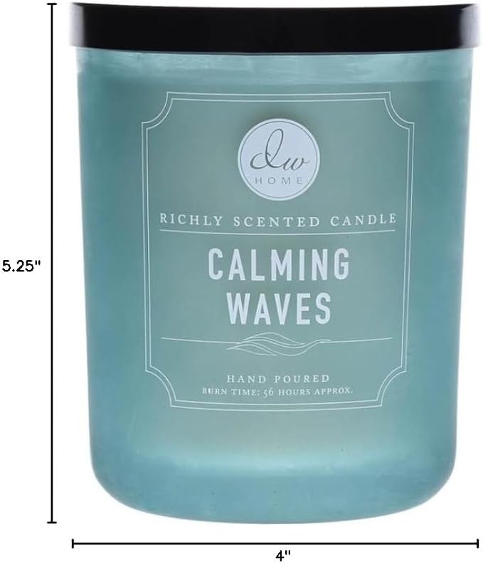 DW Home Decoware Richly Scented Candle Large Double wick 15oz --- Calming Waves