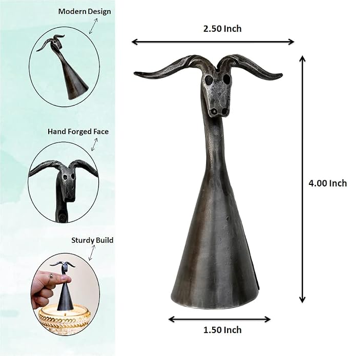 Hand Forged Animal Head Candle Snuffer Wrought Iron Handmade Candle Extinguisher Gift for Candle Lovers Classic Look Vintage Wick Candle Snuffer