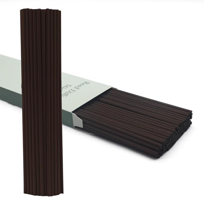 100PCS Reed Diffuser Sticks, 12 Inch Rattan Fiber Sticks Essential Oil Aroma Diffuser Sticks,Long-Lasting Diffuser Replacement Sticks (Brown)